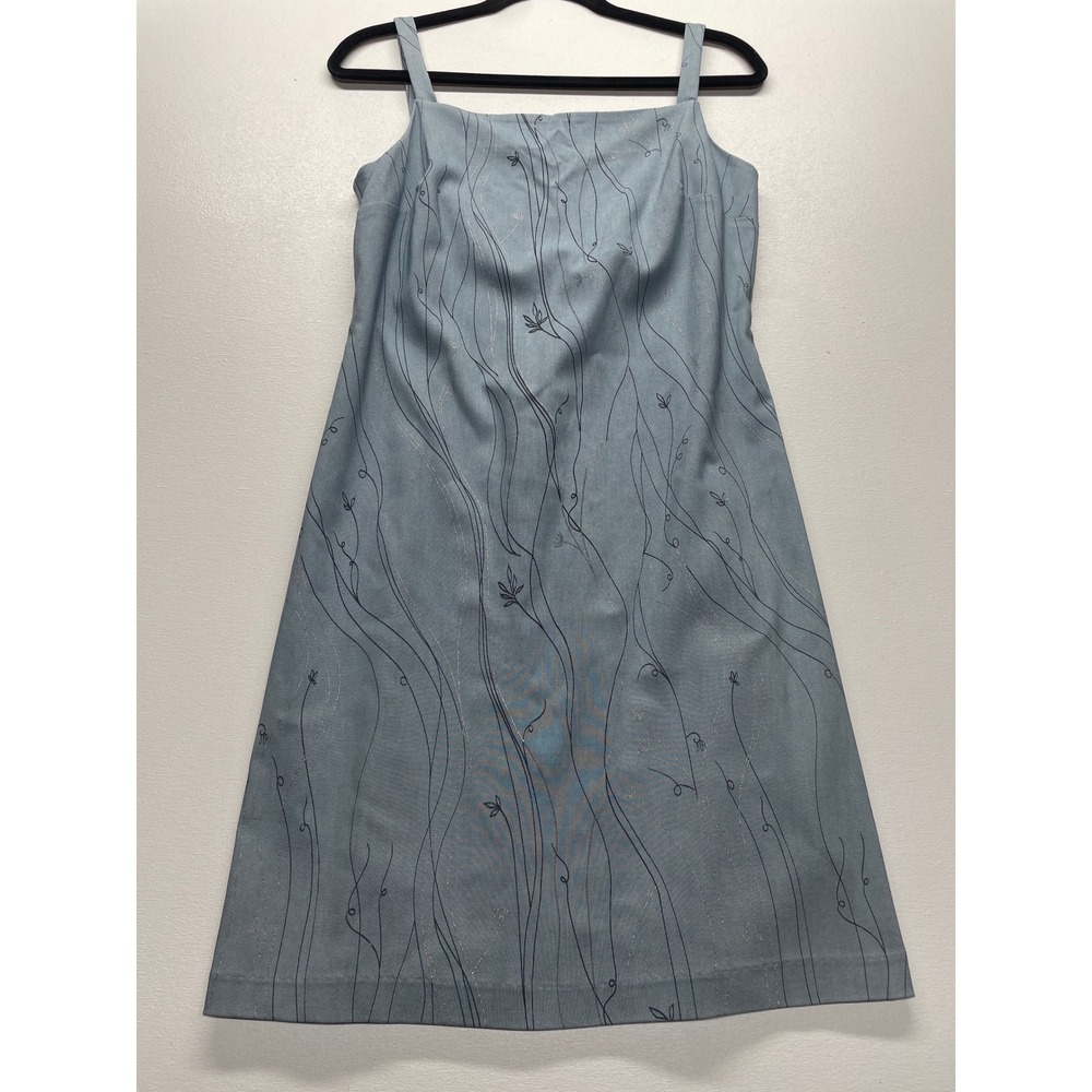 Y2K Rampage Wear Light Blue Floral‎  Womens/Juniors dress Wavy Vine Design sz 11